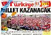 Kazlıçeşmedeki EVET mitingine en ilginç manşet-resimleri