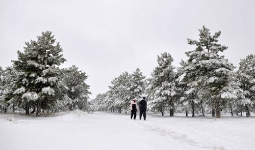 Başkent beyaza büründü-resimleri