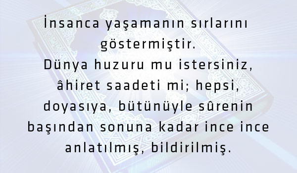 Okunduğu eve şeytan giremeyen sure