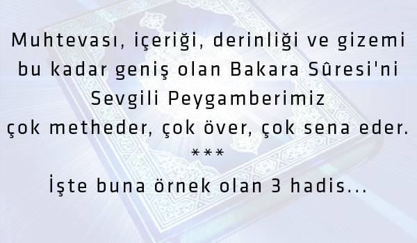 Okunduğu eve şeytan giremeyen sure