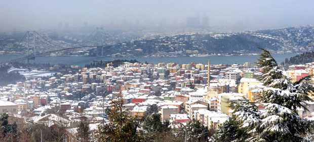 İstanbul'dan kar manzaraları